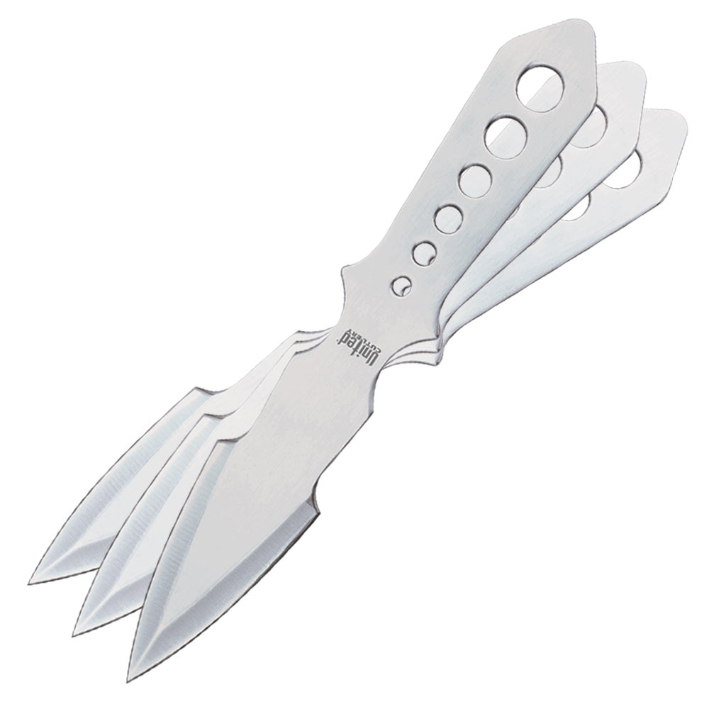 UnitedCutlery.Com: Lightning Bolt Throwing Knife 3 Pack and Sheath - UC1255